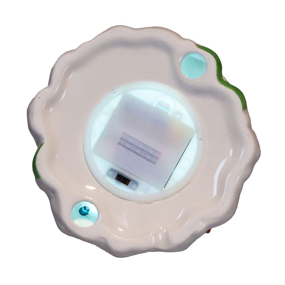 Kurt S. Adler 9“ Battery Operated Ceramic Light-Up Snowman Tree