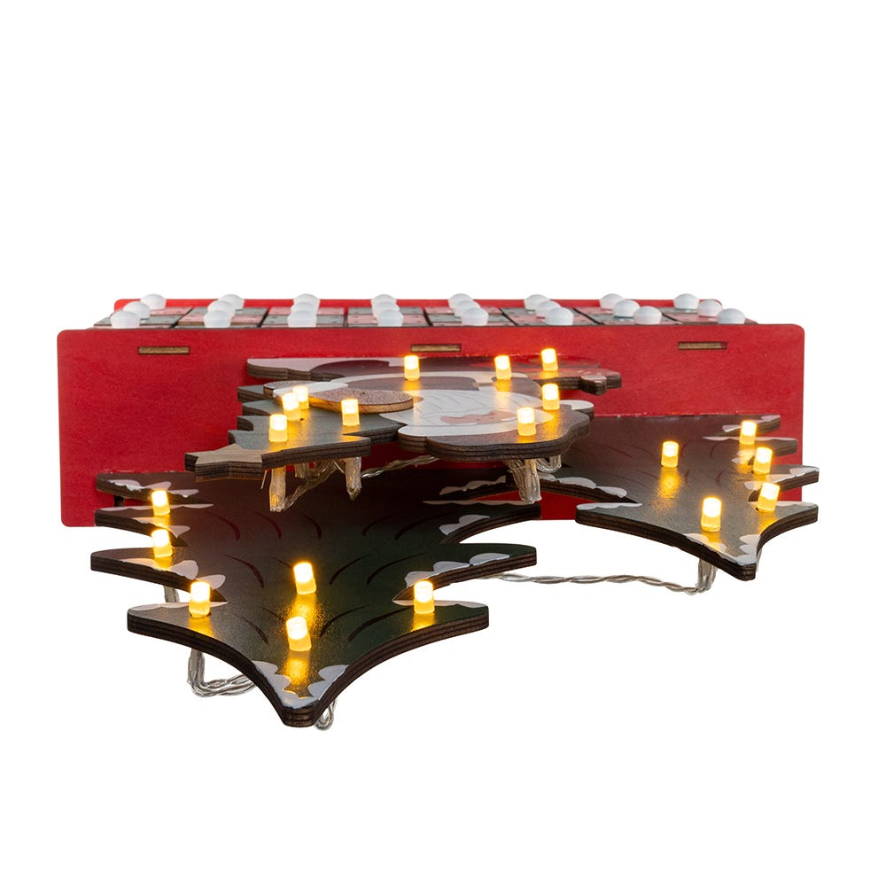 Kurt S. Adler 15.75“ Battery Operated Wooden LED Lighted Advent Calendar