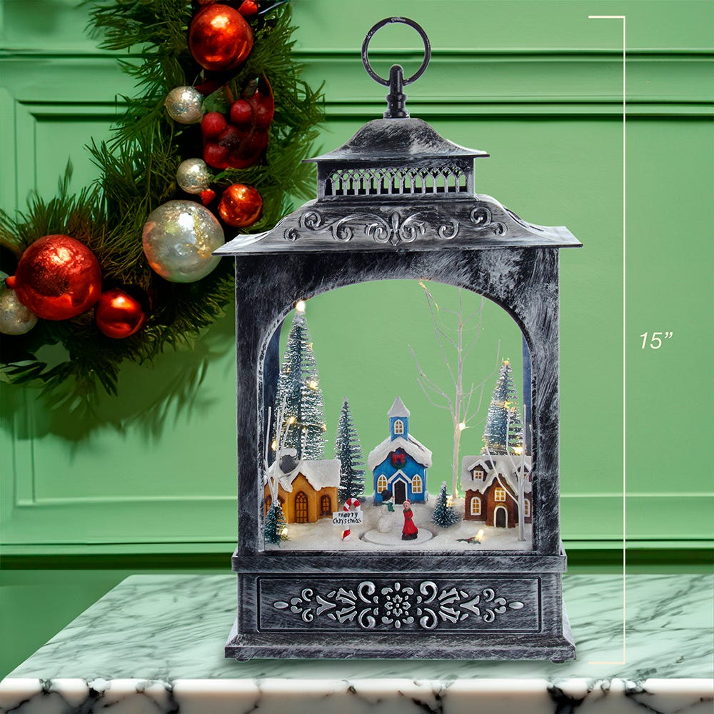 Kurt S. Adler 15“ Battery-Operated LED Musical Christmas Village Lantern