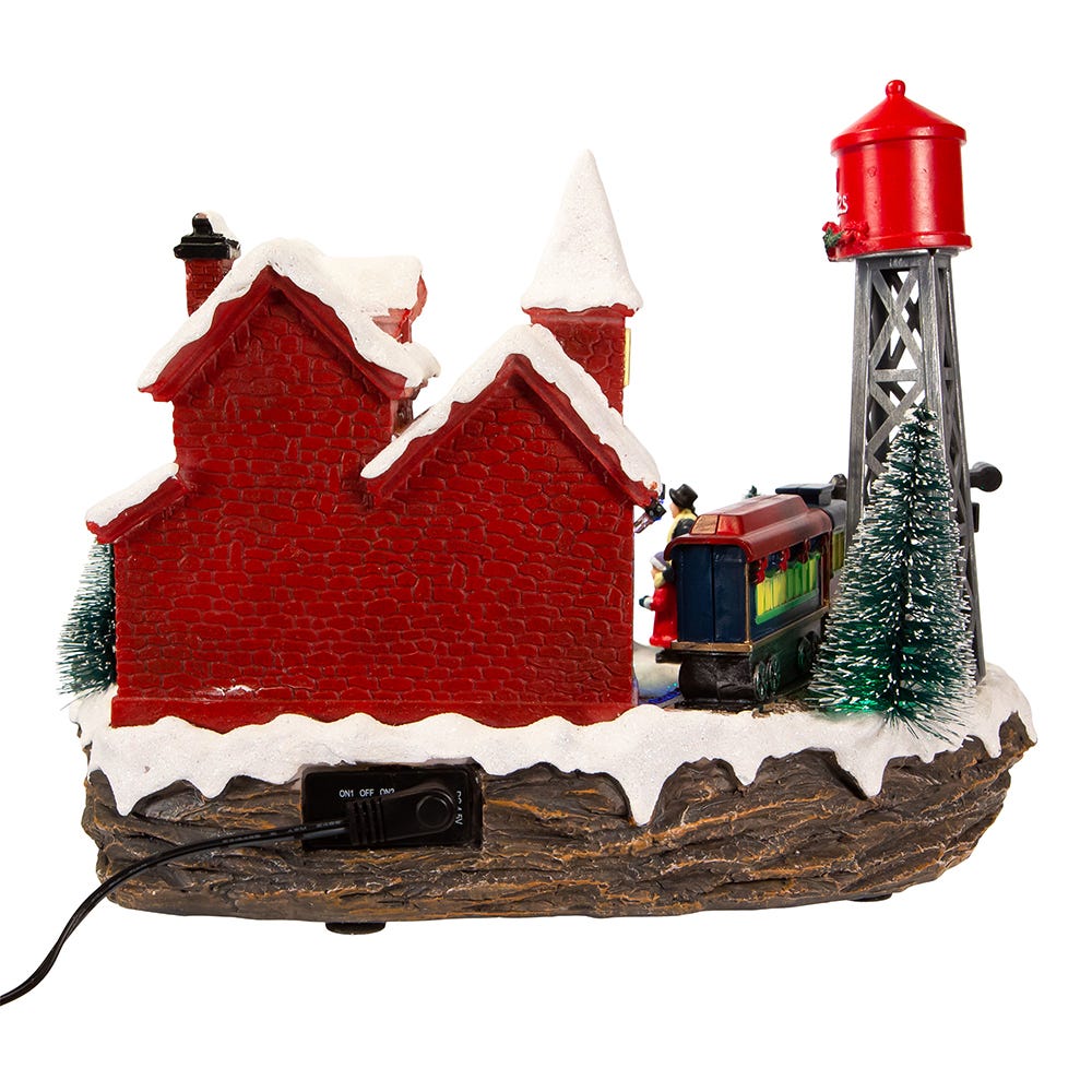 Kurt S. Adler 9.25“ Light-Up Christmas Village Scene