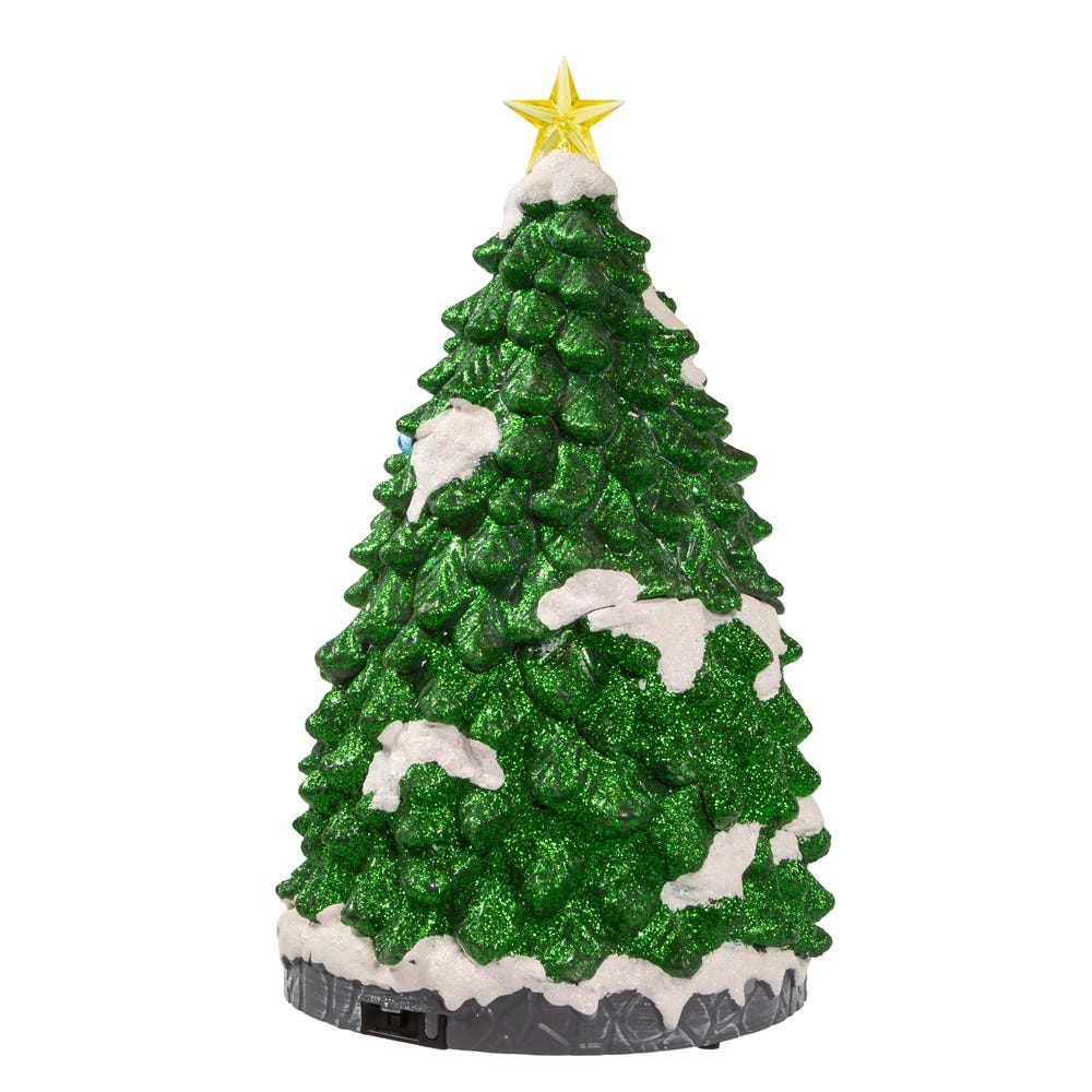 Kurt S. Adler 15.7“ Battery Operated Lighted Musical Christmas Tree With Moving Train