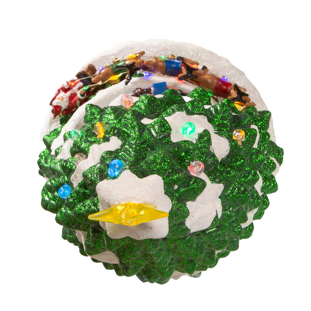 Kurt S. Adler 15.7“ Battery Operated Lighted Musical Christmas Tree With Moving Train