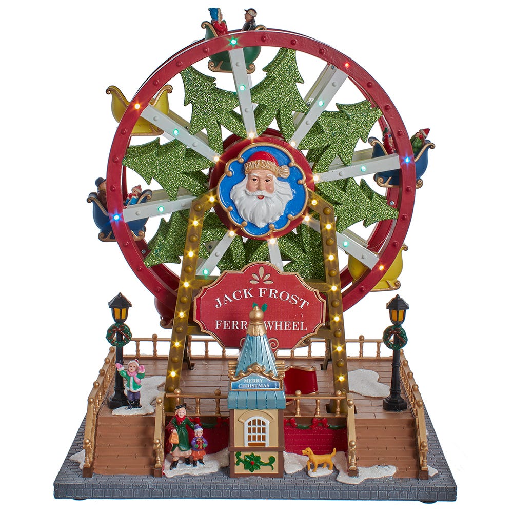 Kurt S. Adler 13“ Lighted Musical Christmas Ferris Wheel