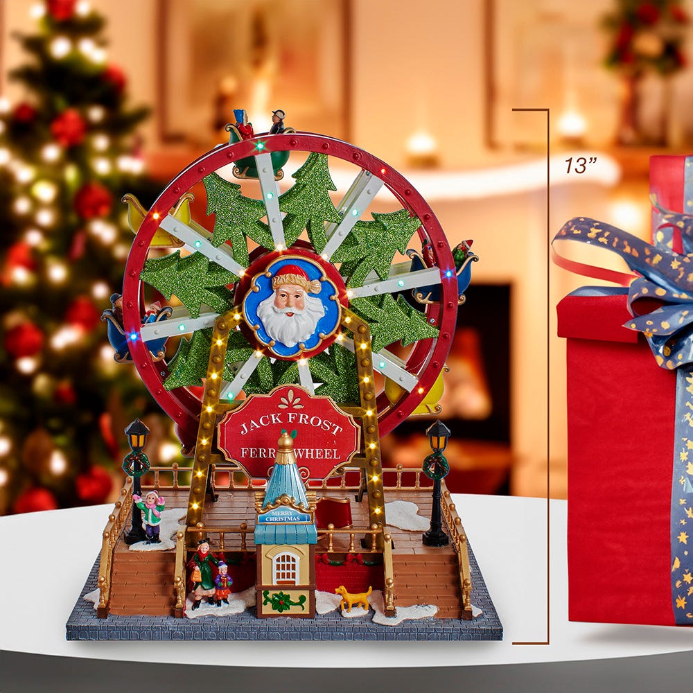 Kurt S. Adler 13“ Lighted Musical Christmas Ferris Wheel
