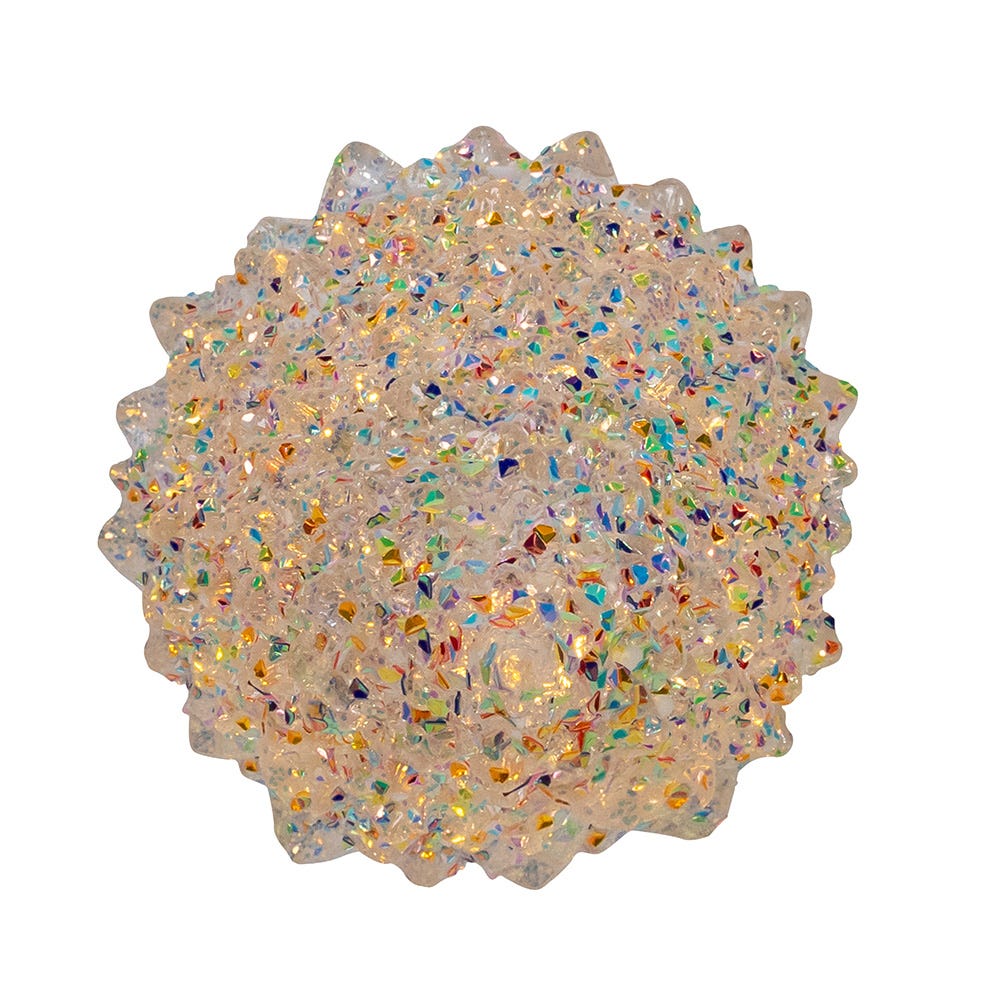 Kurt S. Adler 15.5“ Battery Operated LED Silver Iridescent Tabletop Tree