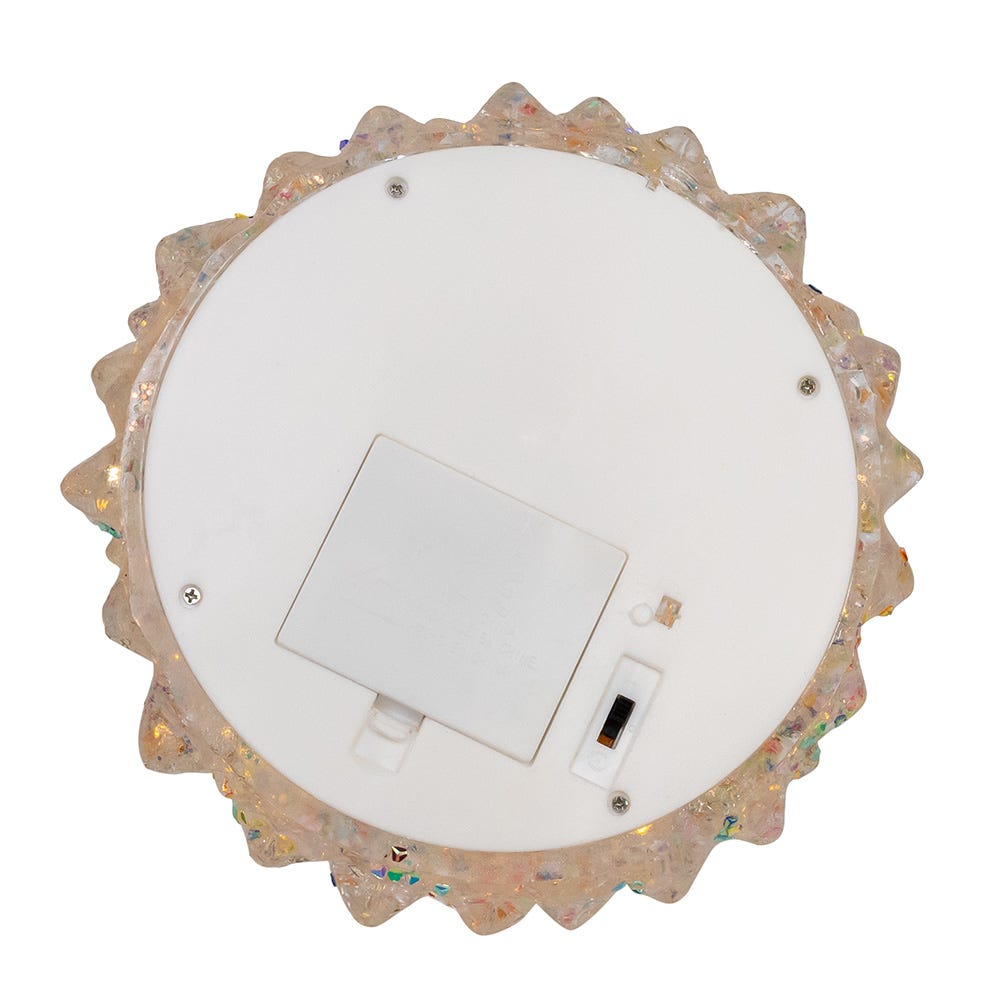 Kurt S. Adler 15.5“ Battery Operated LED Silver Iridescent Tabletop Tree