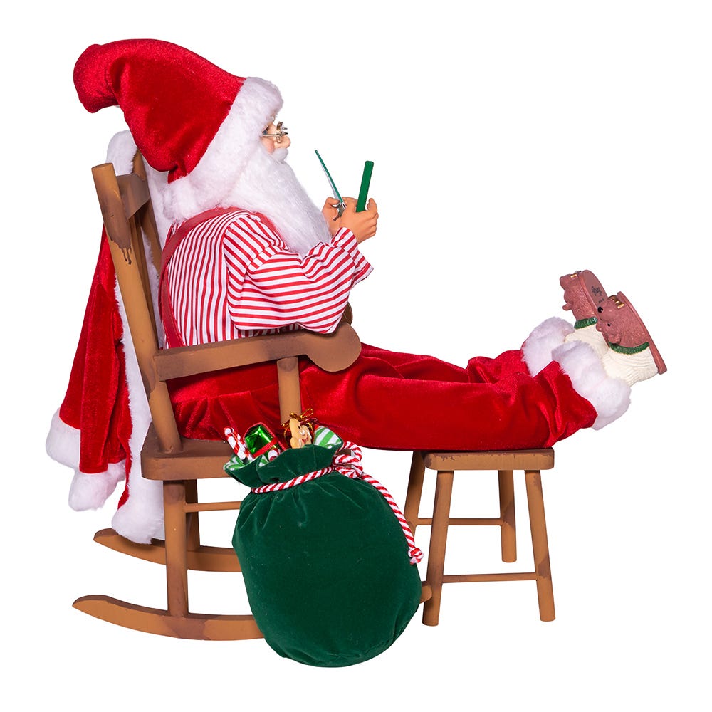Kurt S. Adler 11“ KSA Kringles Sitting In Chair Santa
