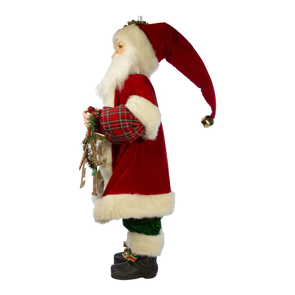 Kurt S. Adler 36“ KSA Kringles Santa With Garland