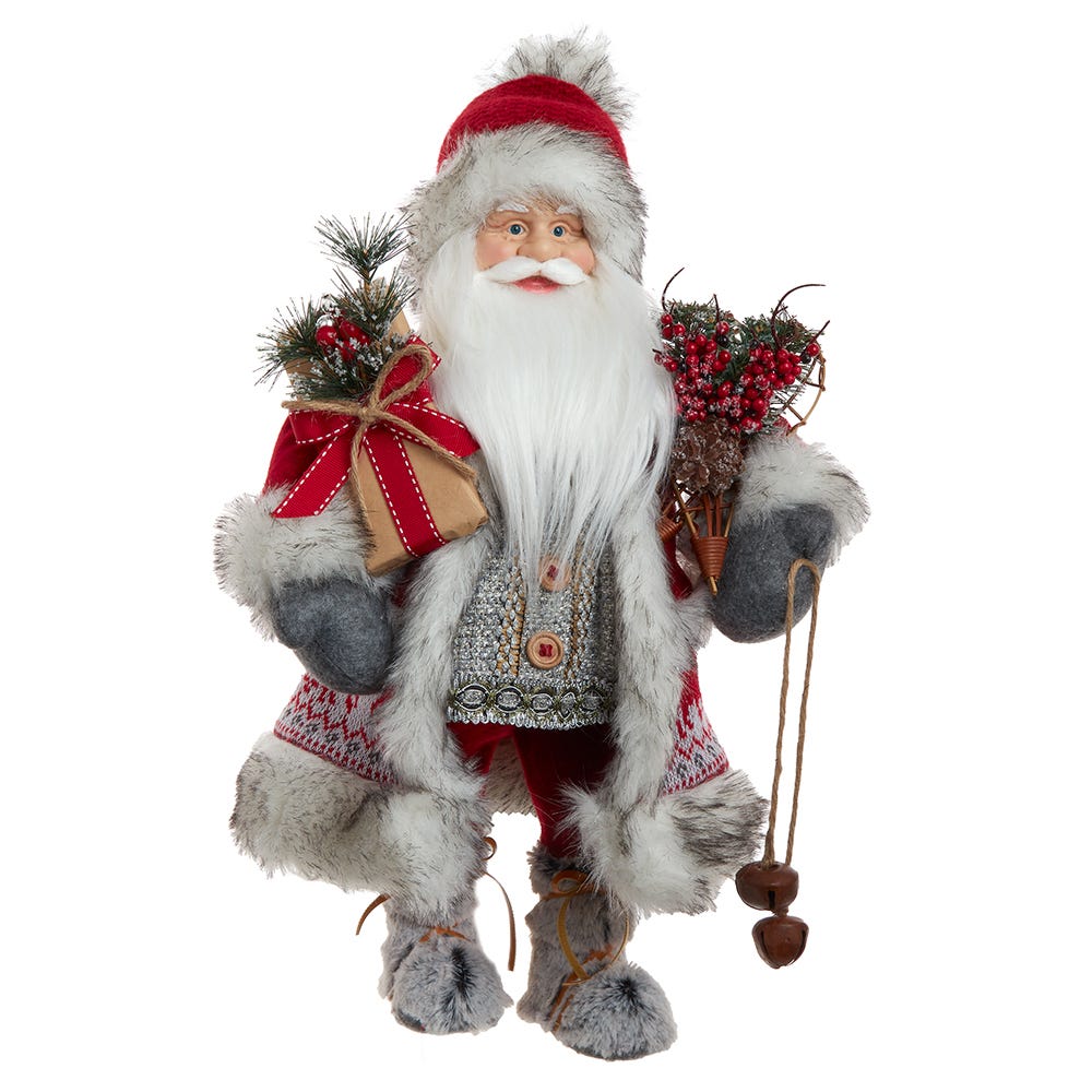 Kurt S. Adler 18“ KSA Kringles Santa Holding Gift Boxes