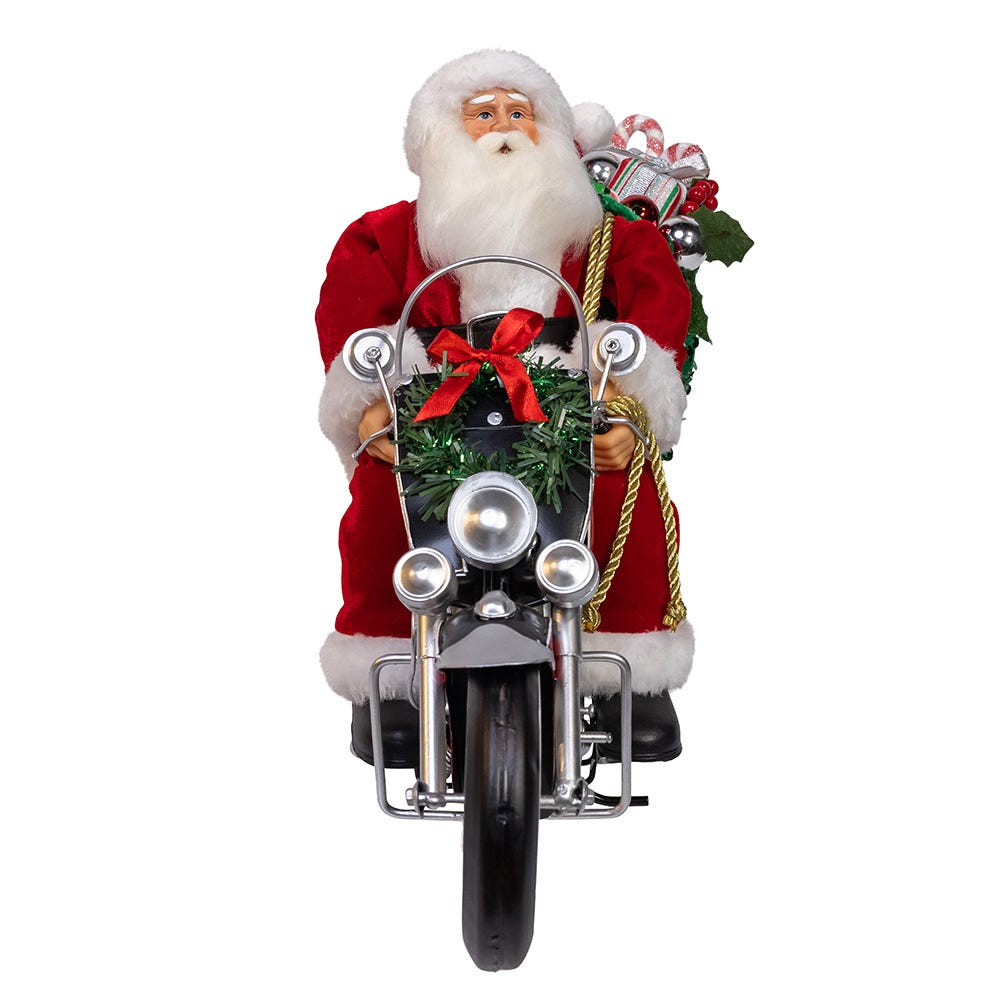 Kurt S. Adler 14“ KSA Kringles Motorcycle Santa