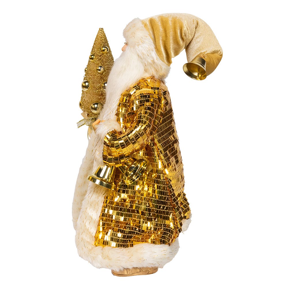 Kurt S. Adler 18“ KSA Kringle Standing Gold Santa With Tree