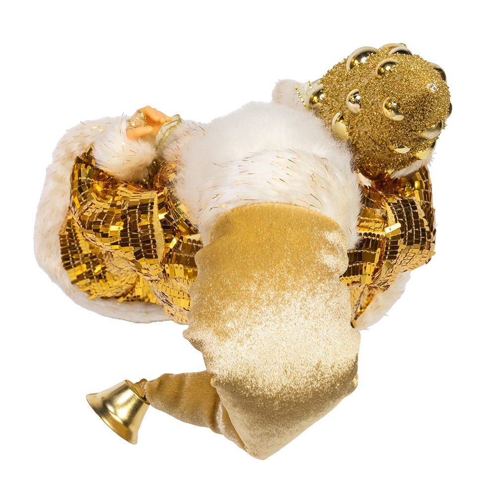 Kurt S. Adler 18“ KSA Kringle Standing Gold Santa With Tree