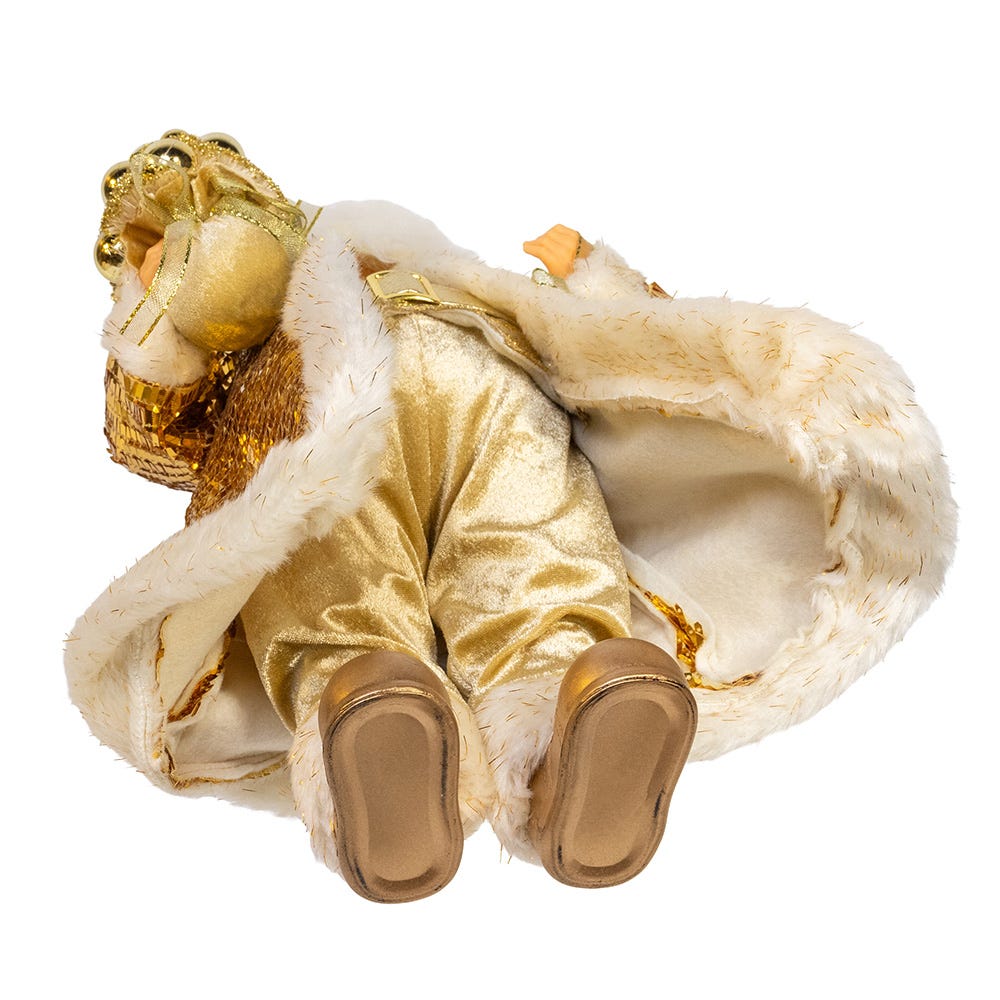 Kurt S. Adler 18“ KSA Kringle Standing Gold Santa With Tree