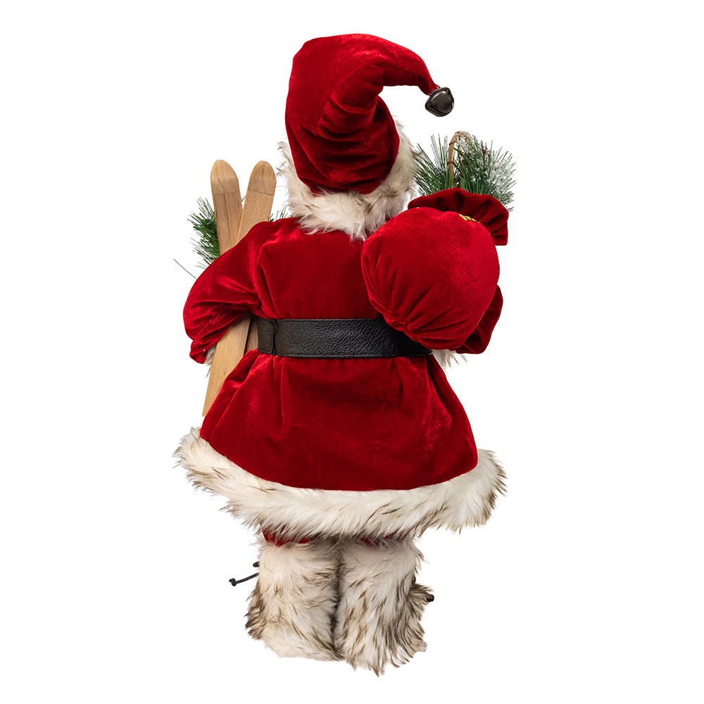 Kurt S. Adler 18“ KSA Kringles Rustic Santa With Skis