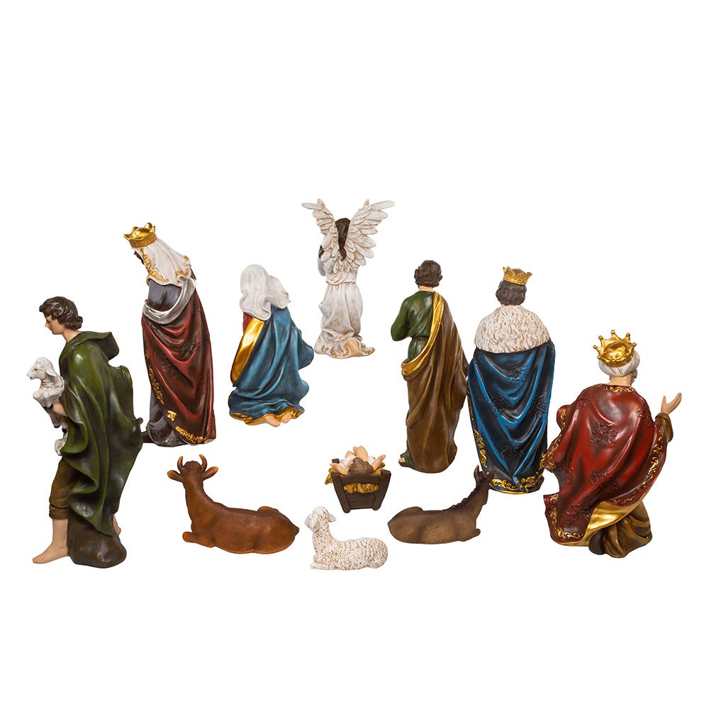 Kurt S. Adler 15“ Nativity Figurine Table Pieces, 11-Piece Set