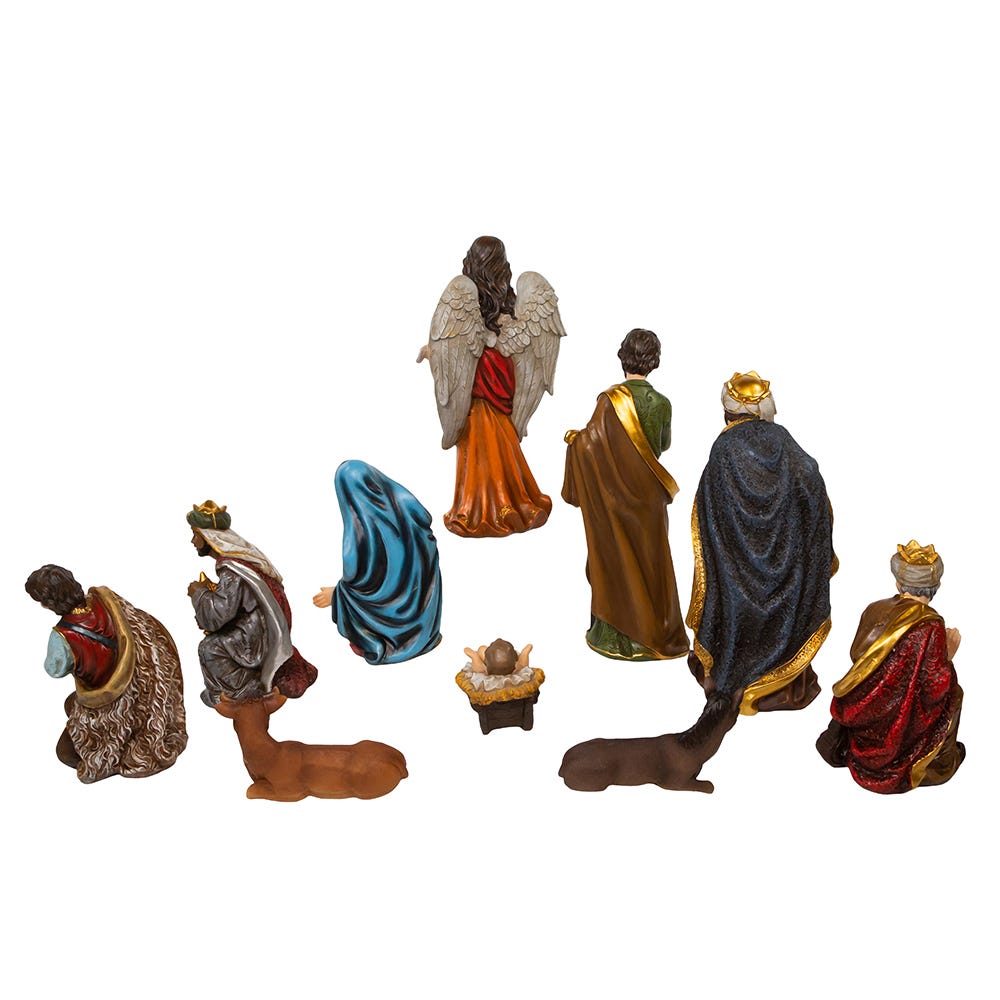 Kurt S. Adler 12.5“ Nativity Figurine Table Pieces, 10-Piece Set