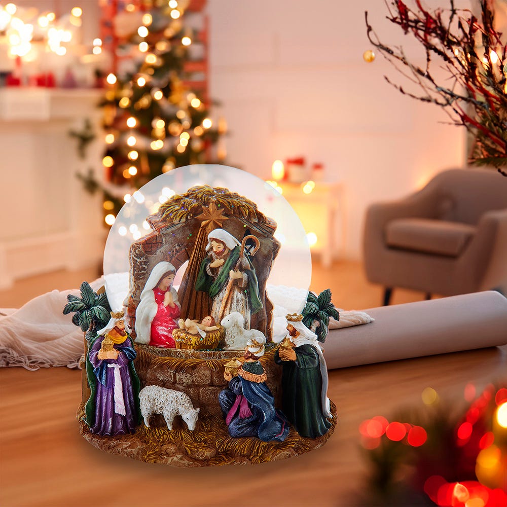 Kurt S. Adler 120MM Musical Nativity Water Globe
