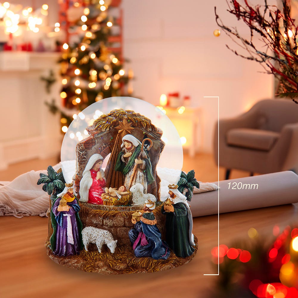 Kurt S. Adler 120MM Musical Nativity Water Globe