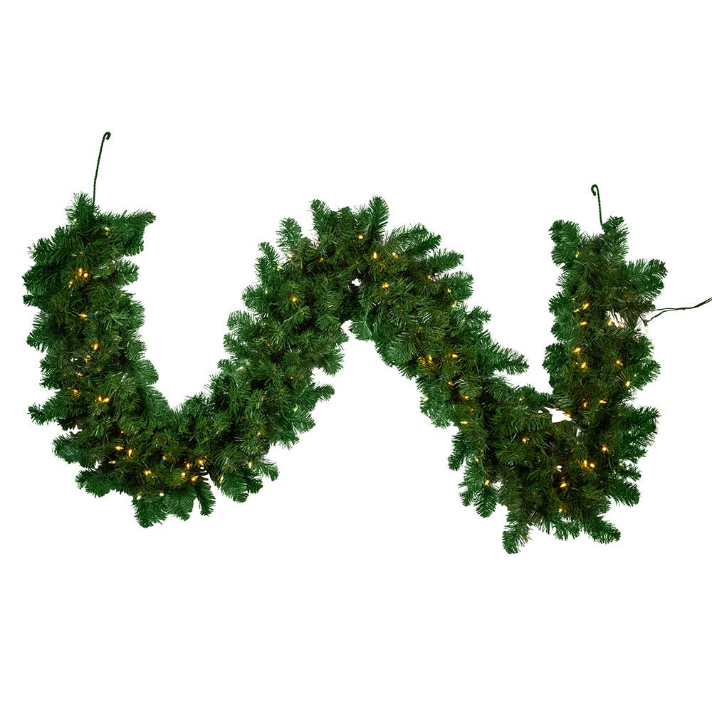 Kurt S. Adler 9' Pre-Lit Warm White LED Vanderbilt Garland