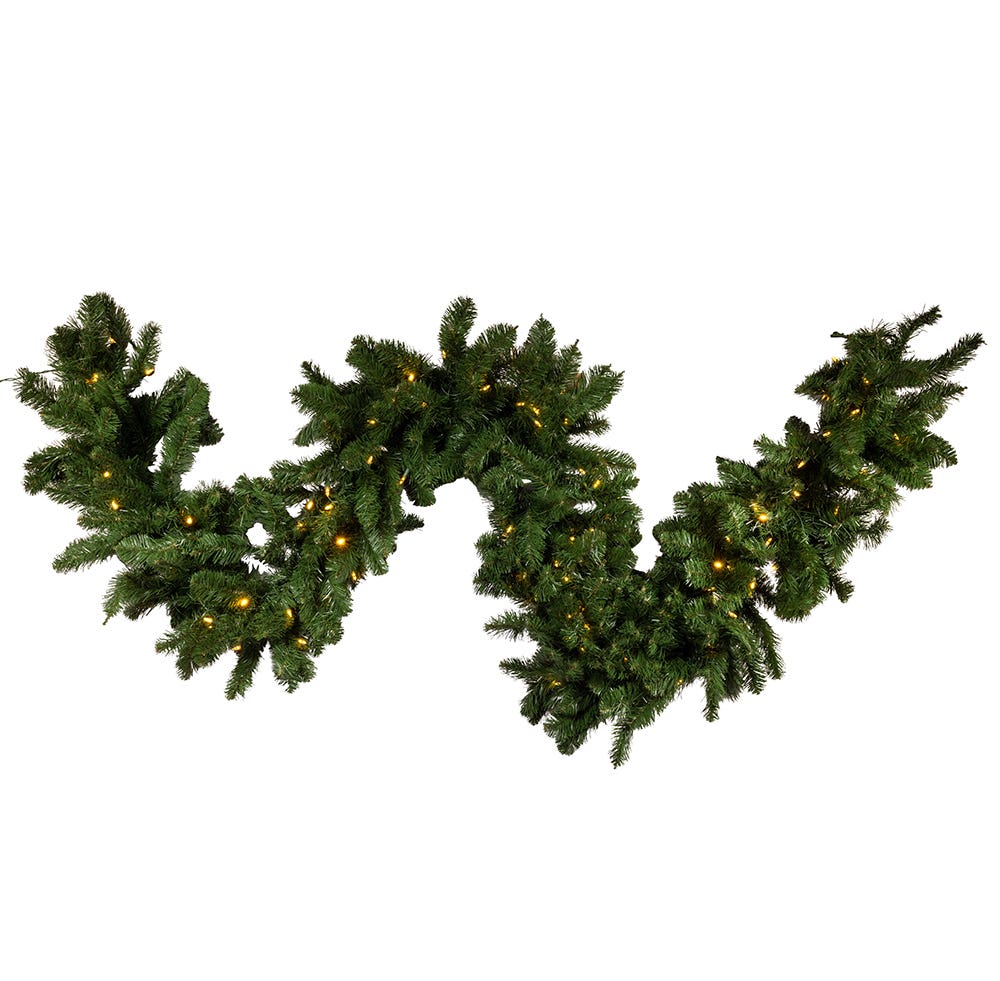 Kurt S. Adler 9' Pre-Lit Warm White Twinkle LED Vanderbilt Garland