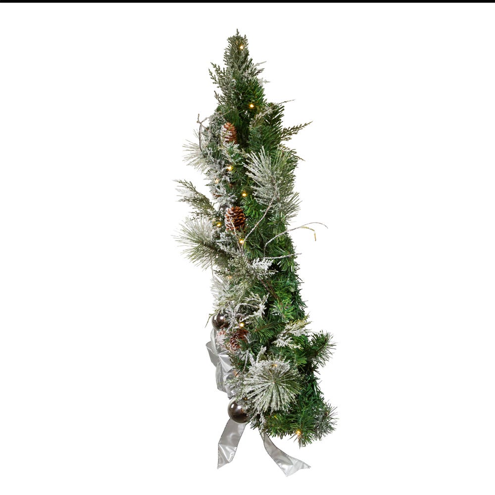 Kurt S. Adler 26“ Battery Operated Pre-Lit Warm White LED Pinecone Wall Tree