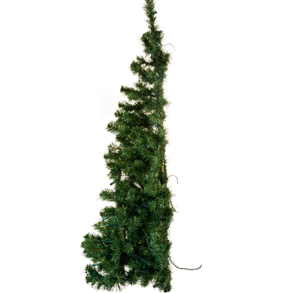 Kurt S. Adler 4' Pre-Lit Clear Incandescent Norway Pine Wall Tree