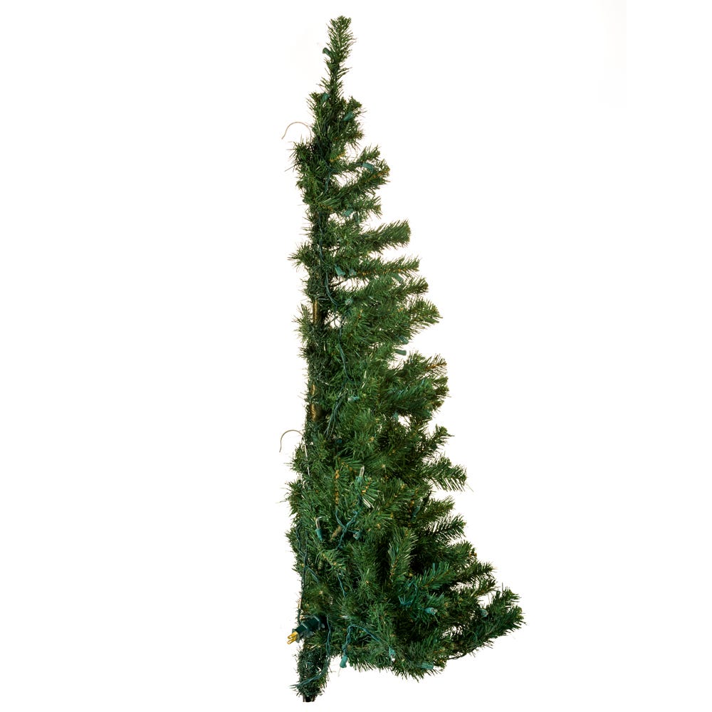 Kurt S. Adler 4' Pre-Lit Clear Incandescent Norway Pine Wall Tree