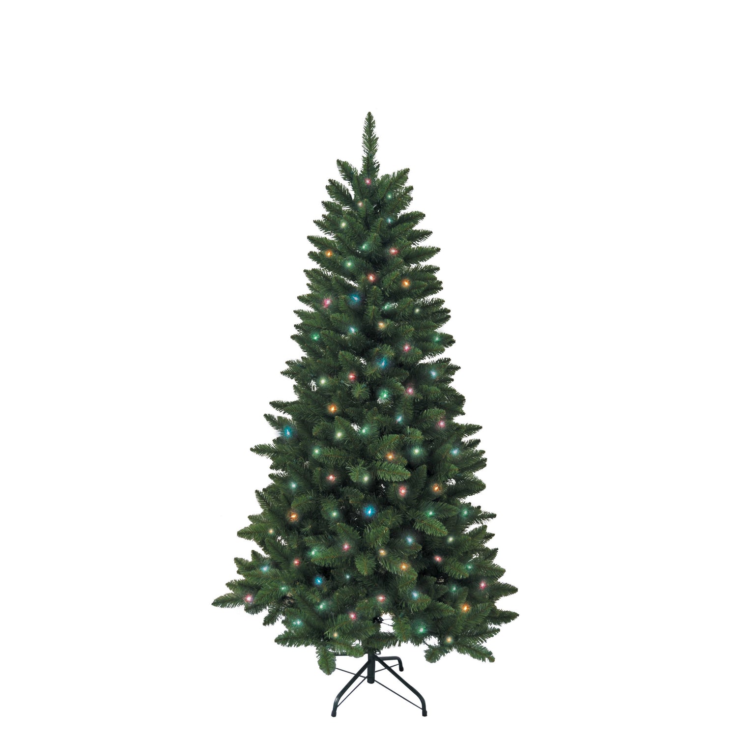 Kurt S. Adler 4.5' Pre-Lit Multicolored Incandescent Point Pine Tree