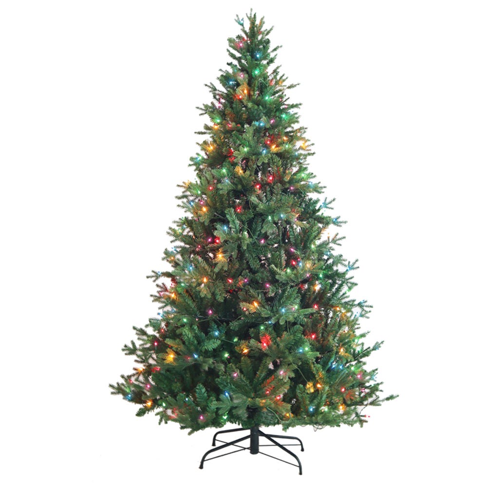 Kurt S. Adler 7' Pre-Lit Multicolor Incandescent Jackson Pine Tree