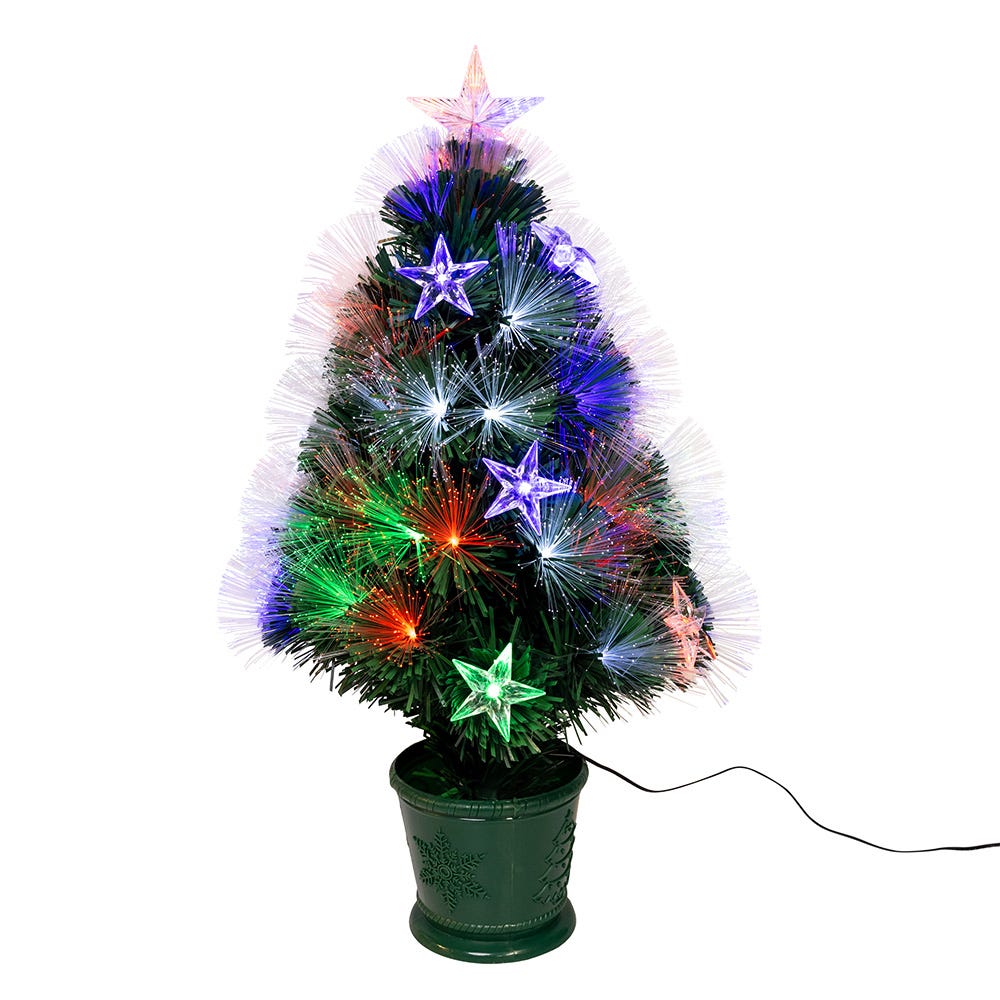 Kurt S. Adler 24β Pre-Lit Fiber Optic Potted Tree