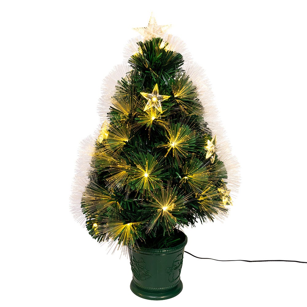 Kurt S. Adler 24“ Pre-Lit Fiber Optic Potted Tree
