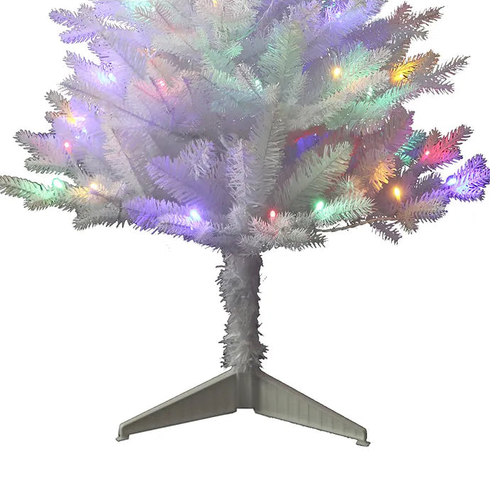 Kurt S. Adler 3' Pre-Lit Multicolor LED Jackson White Pine Tree