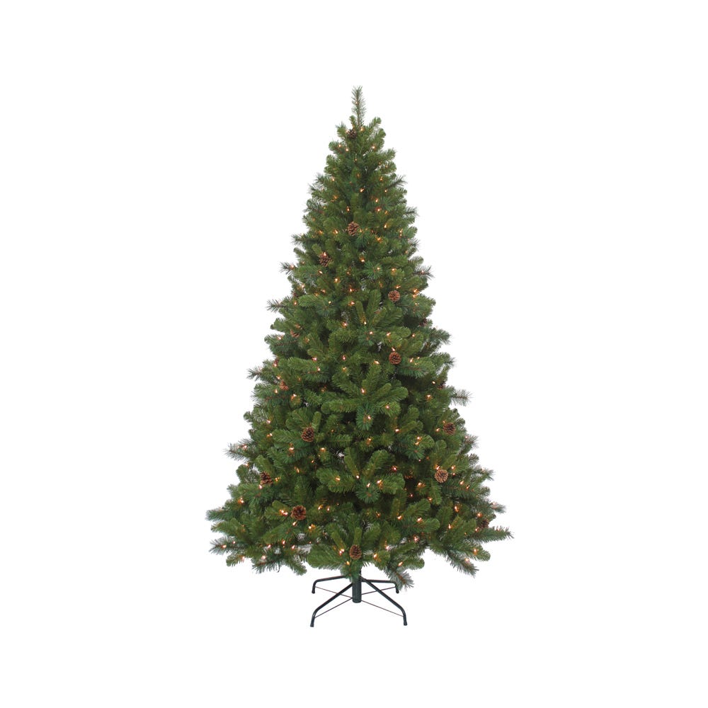 Kurt S. Adler 7.5' Pre-Lit Clear Incandescent Burlington Spruce Tree