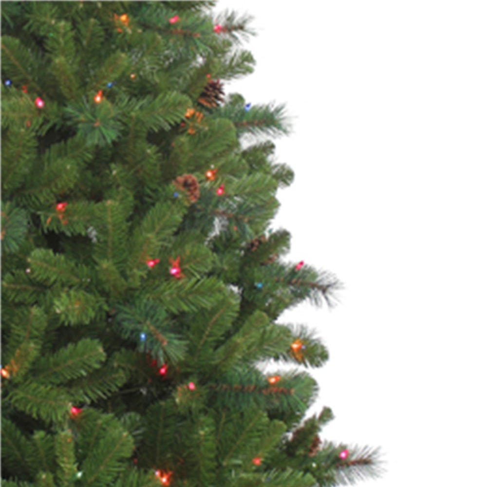 Kurt S. Adler 7.5' Pre-Lit Multicolor Incandescent Burlington Spruce Tree