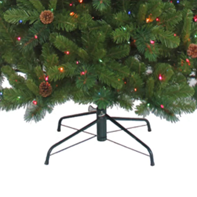 Kurt S. Adler 7.5' Pre-Lit Multicolor Incandescent Burlington Spruce Tree