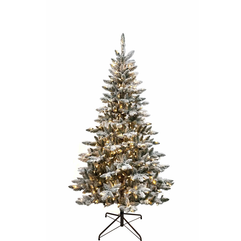 Kurt S. Adler 6' Pre-Lit Warm White LED Snow Pine Tree