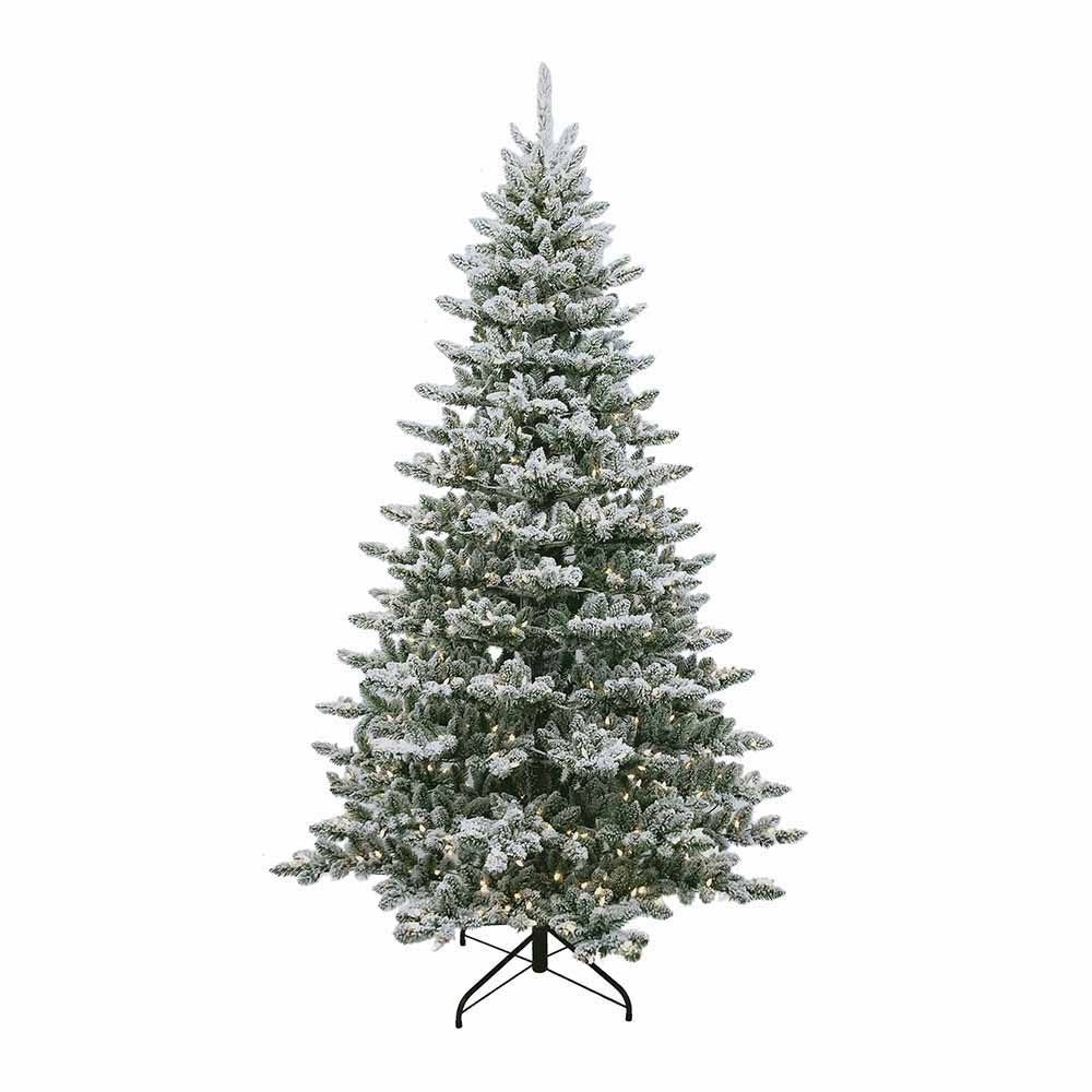 Kurt S. Adler 7.5' Pre-Lit Warm White LED Snow Pine Tree