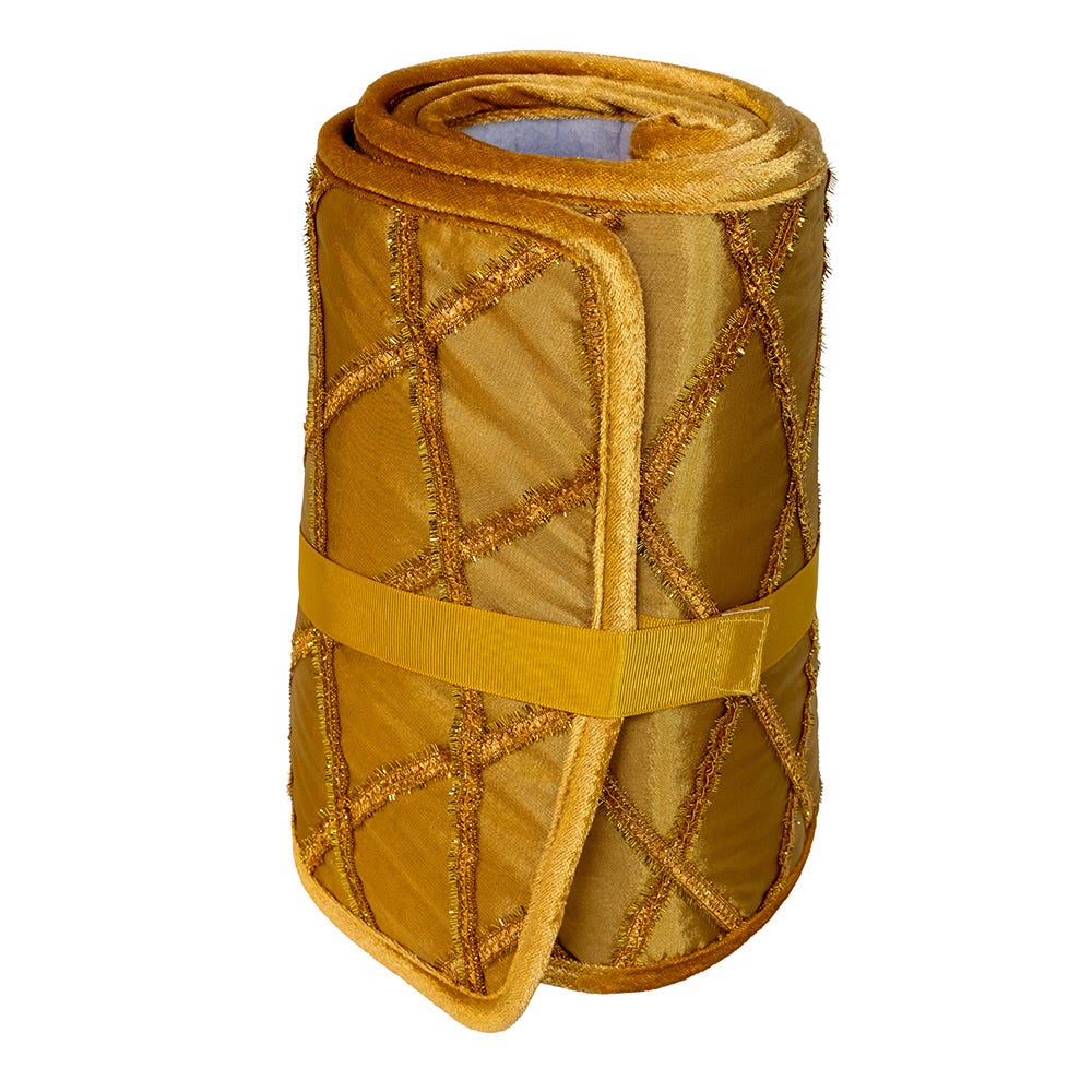 Kurt S. Adler 24“ Embroidered Gold Satin Tree Collar