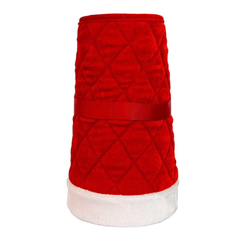 Kurt S. Adler 28β Quilted Red Velvet Tree Collar