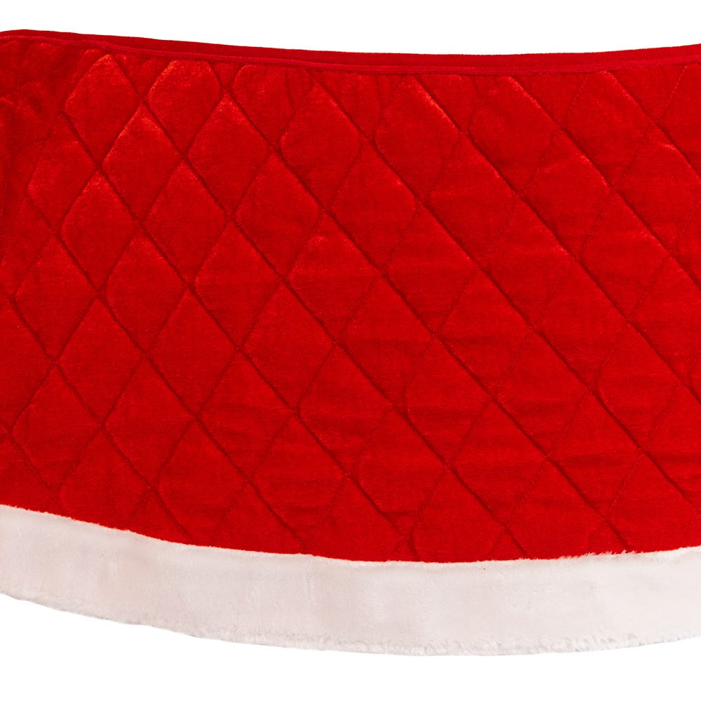 Kurt S. Adler 28“ Quilted Red Velvet Tree Collar