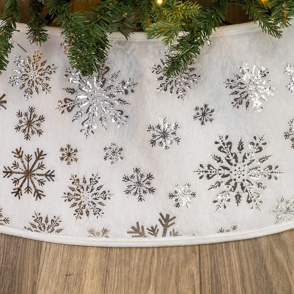 Kurt S. Adler 24“ White Snowflake Tree Collar