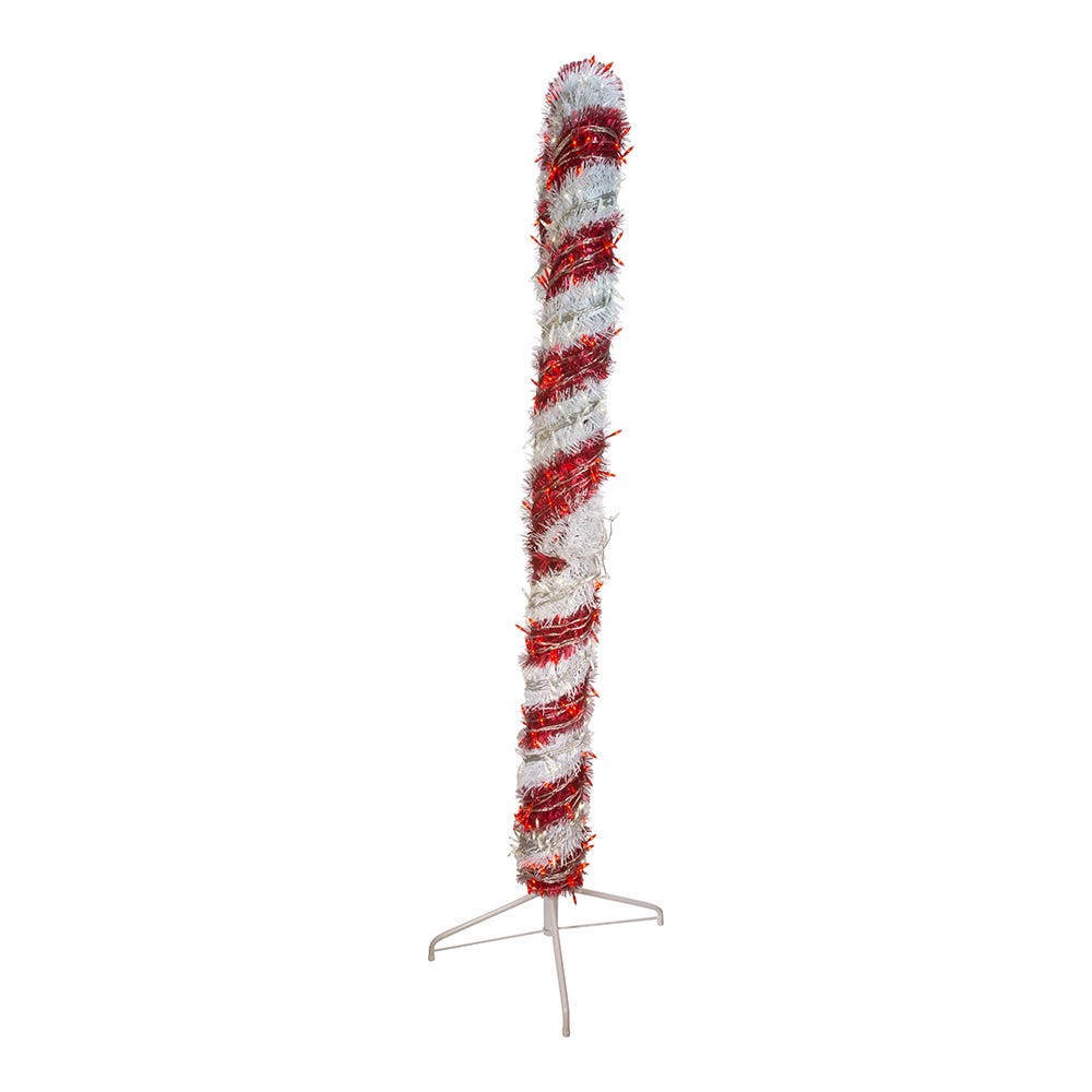 Kurt S. Adler 6' Pre-Lit Tinsel LED Candy Cane