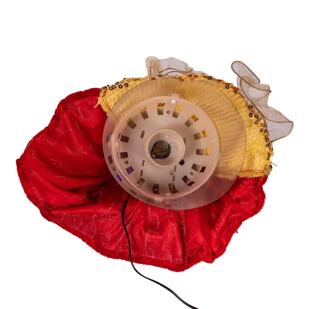 Kurt S. Adler 18“ UL 70-Light Fiber-Optic LED Red and Gold Angel Treetop