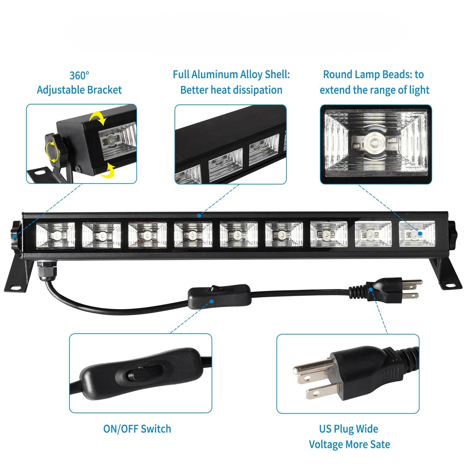 Kurt S. Adler 16.2β UV LED Black Light