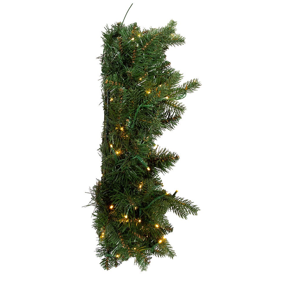 Kurt S. Adler 24“ Pre-Lit Warm White Cluster LED Noble Fir Wreath