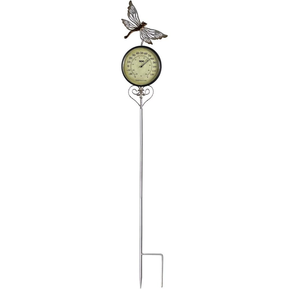 Poolmaster 54583 Outdoor Thermometer Garden Stake, Dragonfly, Multi