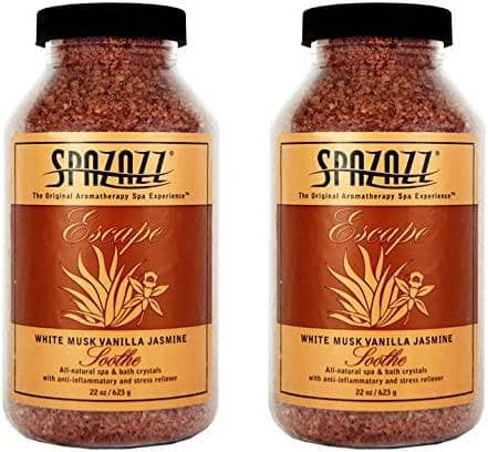 Spazazz Aromatherapy Spa/Bath Crystals 2PK – Classics (White Musk Jasmine Vanilla 22oz (2 Pack)) White Musk Jasmine Vanilla 22 Ounce (2 Pack)