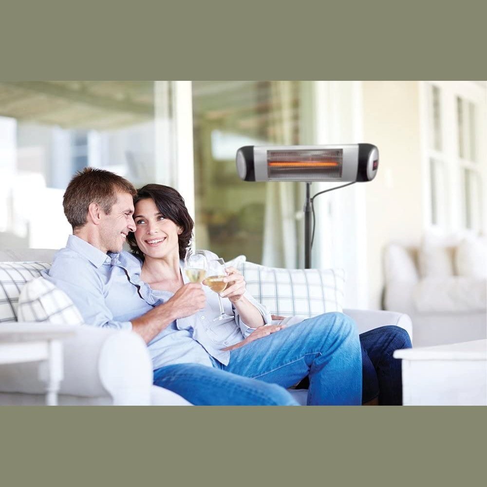 GreenTech Environmental Pureheat Aluminum Outdoor 3-in-1 Space Heater and Air Purifier with Digital Display and Remote Control