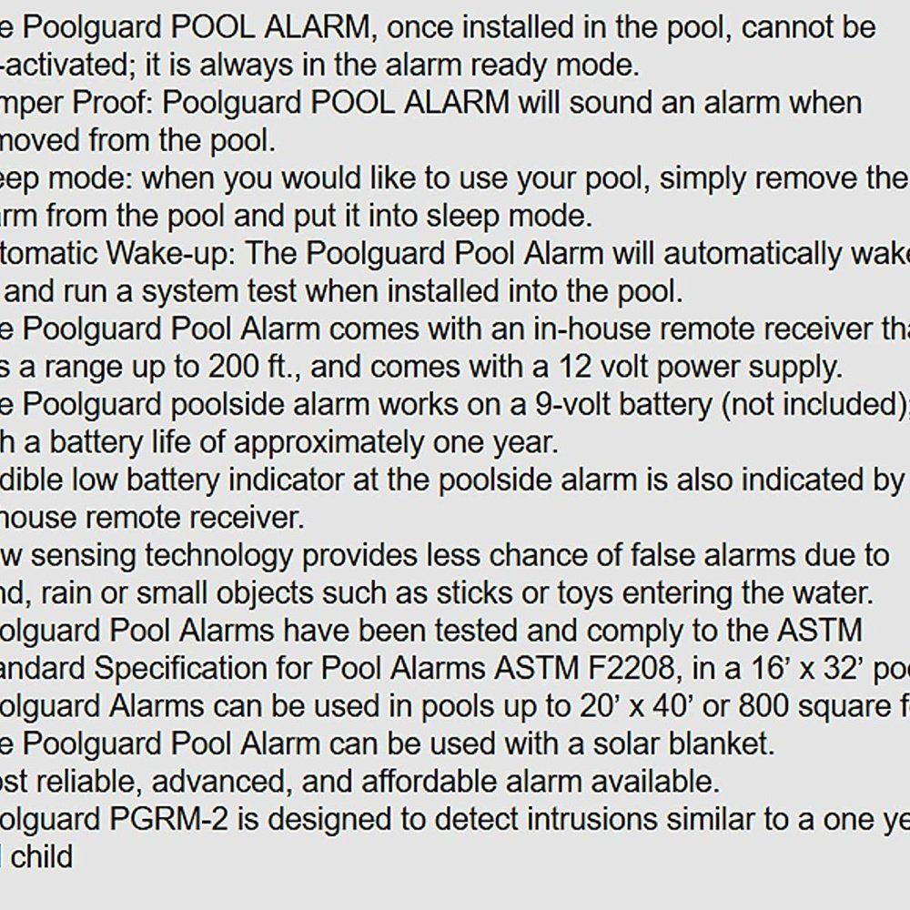 Poolguard PGRM-2 In-Ground Pool Alarm White