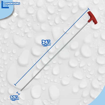 Poolzilla 24" Extra Long Hex Key for Pool Anchor Installation and Removal
